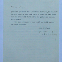 Copia della lettera di Pier Ludovico Occhini a Fernand Brisset (7 gennaio 1936)