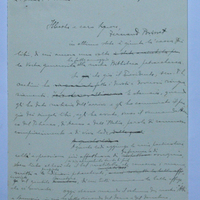 Minuta della lettera inviata da Corrado Lazzeri a Fernand Brisset (10 gennaio 1936) 