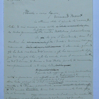 Minuta della lettera inviata da Corrado Lazzeri a Fernand Brisset (10 gennaio 1936) 