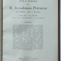 Atti e Memorie della R. Accademia Petrarca di Lettere, Arti e Scienze, ns, XX-XXI, 1936