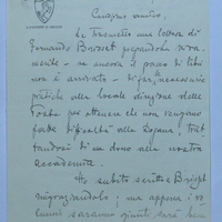 Lettera di Pier Ludovico Occhini a Corrado Lazzeri (7 gennaio 1936)