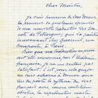 Lettera di Fernand Brisset a Pietro Mignosi<br />
 (26 aprile 1933) 