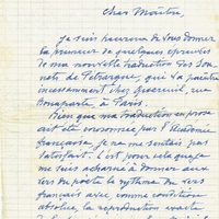 Lettera di Fernand Brisset a Pietro Mignosi<br /><br />
 (26 aprile 1933)