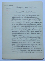 Lettera di Fernand Brisset a Pier Ludovico Occhini (28 dicembre 1935)<br />
